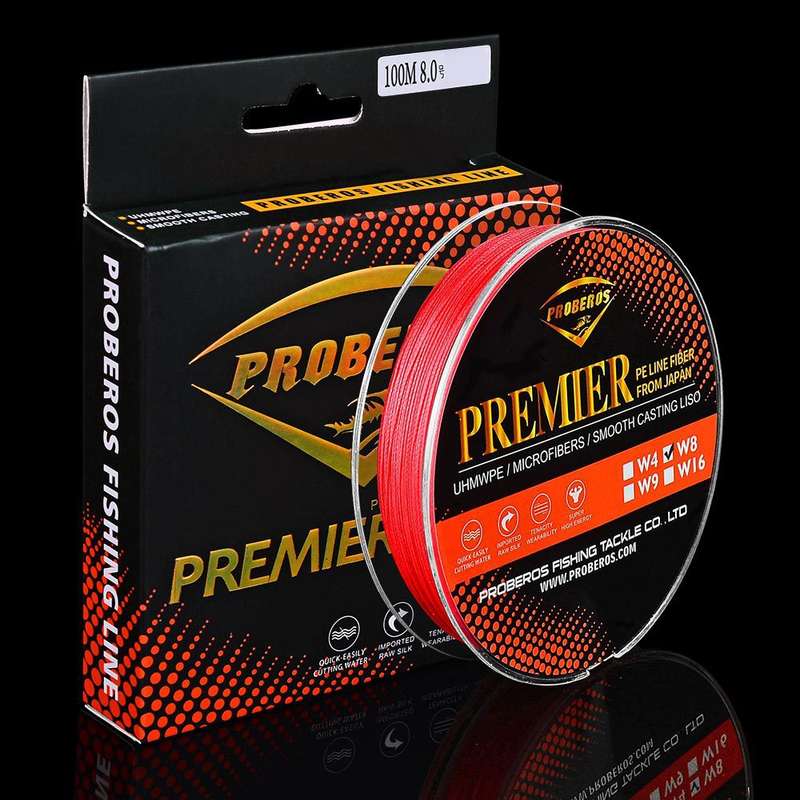 PROBEROS 8 Edited 100M Majestic Horse Fish Line, Line number: 0.8 / 10LB(Yellow)