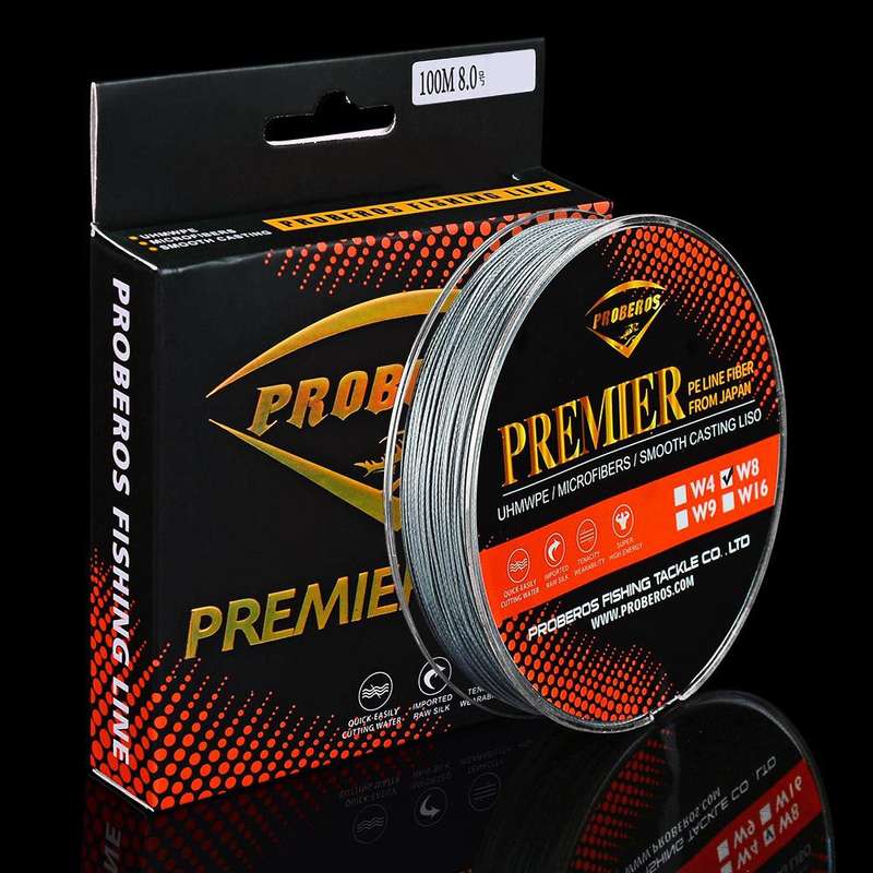 PROBEROS 8 Edited 100M Majestic Horse Fish Line, Line number: 0.8 / 10LB(Yellow)
