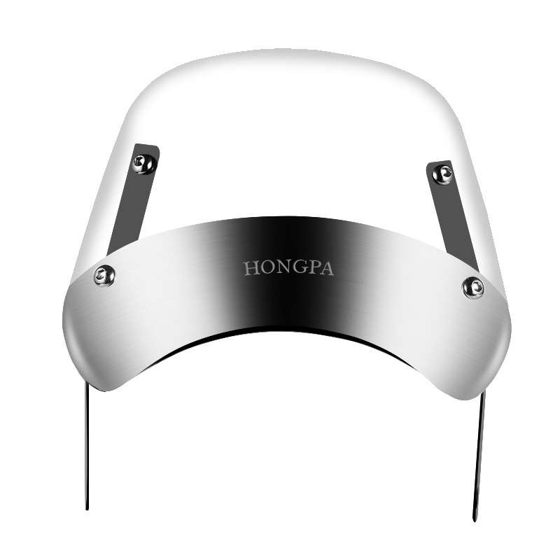 HONGPA DY-002 5-7 Inch Retro Motorcycle Modified PC Windshield(Transparent)