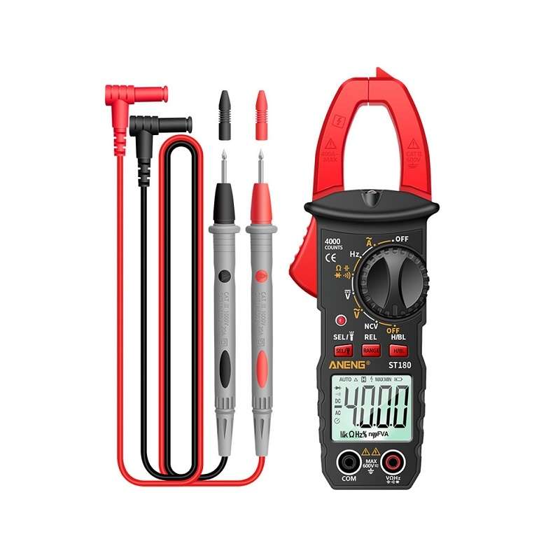 ANENG ST180 Digital Display Clamp AC & DC Intelligent Voltage Multimeter(Black)