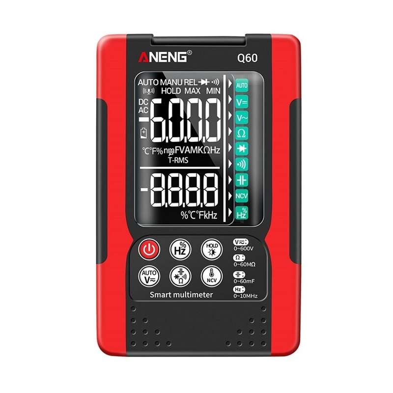 ANENG Automatic Intelligent High Precision Digital Multimeter, Specification: Q60 Intelligent(Red)