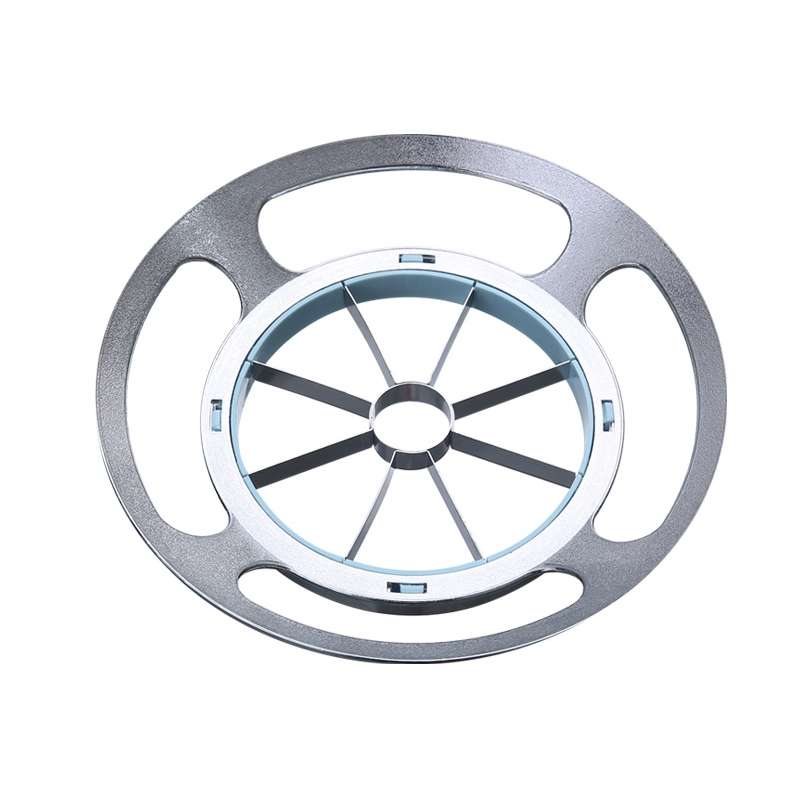 Stainless Steel Round Apple Slicer Fruit Divider, Color: 8 Cut (Blue)