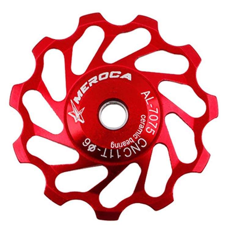 MEROCA Ceramic Bearing Mountain Bike Guide Wheel(13T Black)