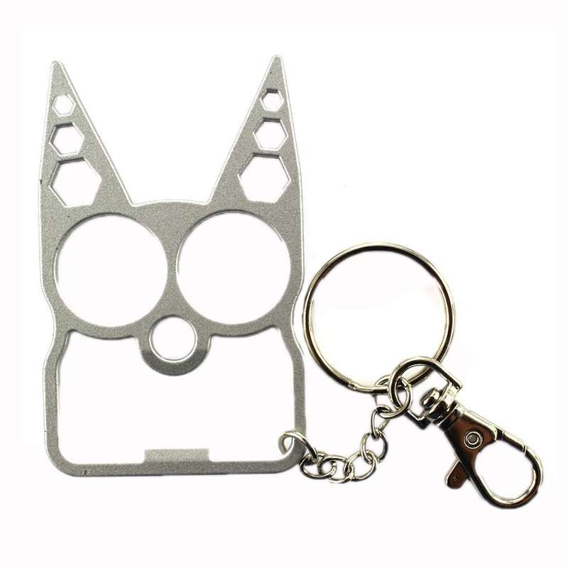 2 PCS 6 In 1 Multifunctional Keychain Zinc Alloy Bottle Opener(Pink)