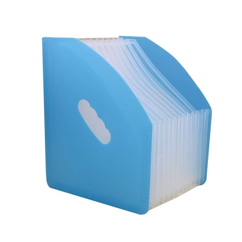 Standing Organ Clip Student Test Paper Storage Clip(White Surface (Rainbow Inner Page))