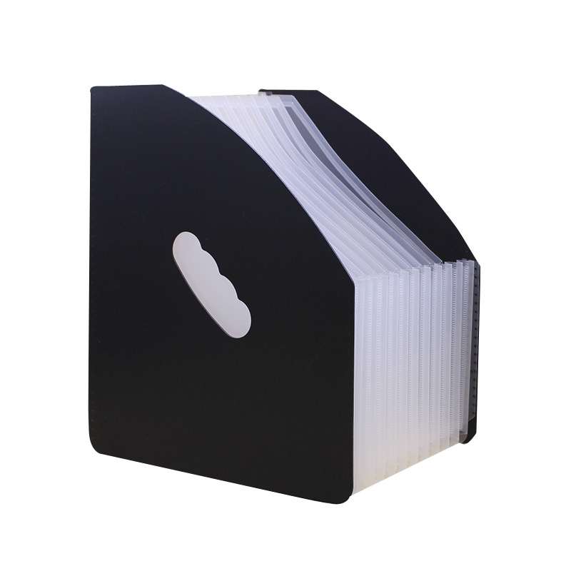 Standing Organ Clip Student Test Paper Storage Clip(White Surface (Rainbow Inner Page))