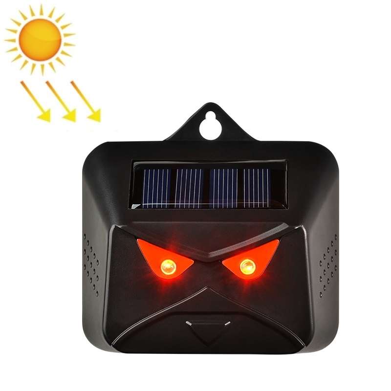 209A Solar High Frequency Flash Nocturnal Animal Repeller(Black Owl)