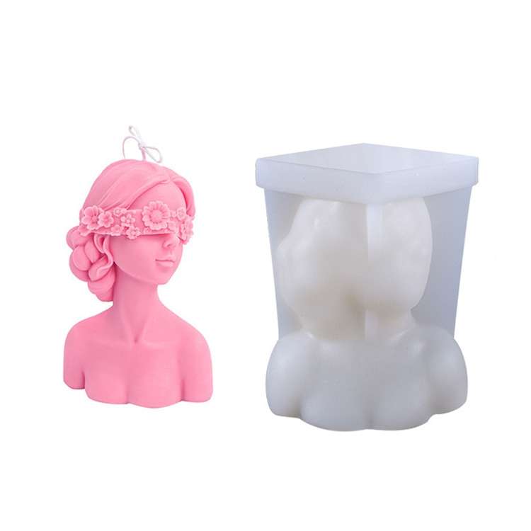 Aromatherapy Plaster Mold Rose Beauty Candle Silicone Mold, Style: Cover Eyes