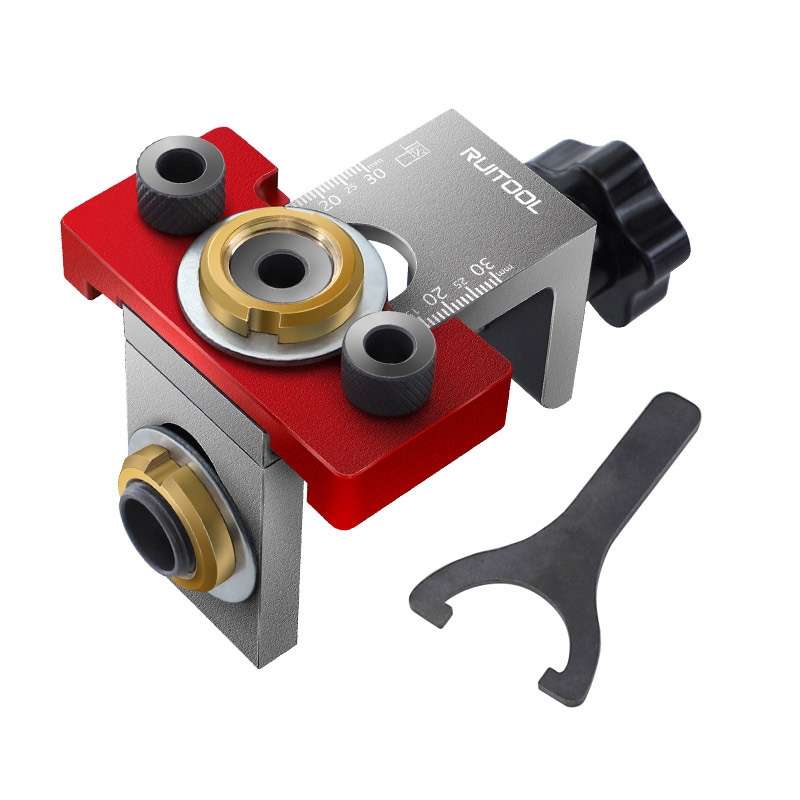 3 In 1 Punching Locator Round Wooden Connectors Open Machine(Locator Monomer+Nut Wrench)