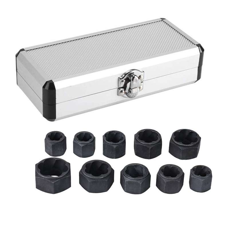 10 PCS / Set Nut Extractor Screw Removal Tool Break Wire Bolt Extractor Short