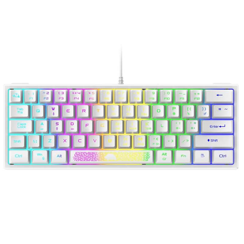 ZIYOU LANG K61 62 Keys RGB Lighting Mini Gaming Wired Keyboard, Cable Length:1.5m(Black)