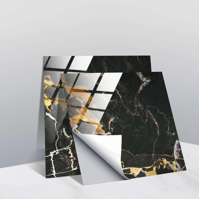 20 PCS 10cm PVC Crystal Covered Film Geometric Pattern Tile Wall Sticker(TS226)