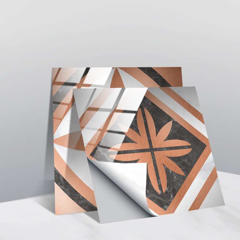 20 PCS 10cm PVC Crystal Covered Film Geometric Pattern Tile Wall Sticker(TS226)