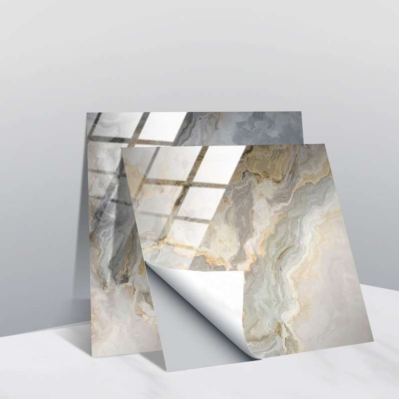 20 PCS 10cm PVC Crystal Covered Film Geometric Pattern Tile Wall Sticker(TS226)