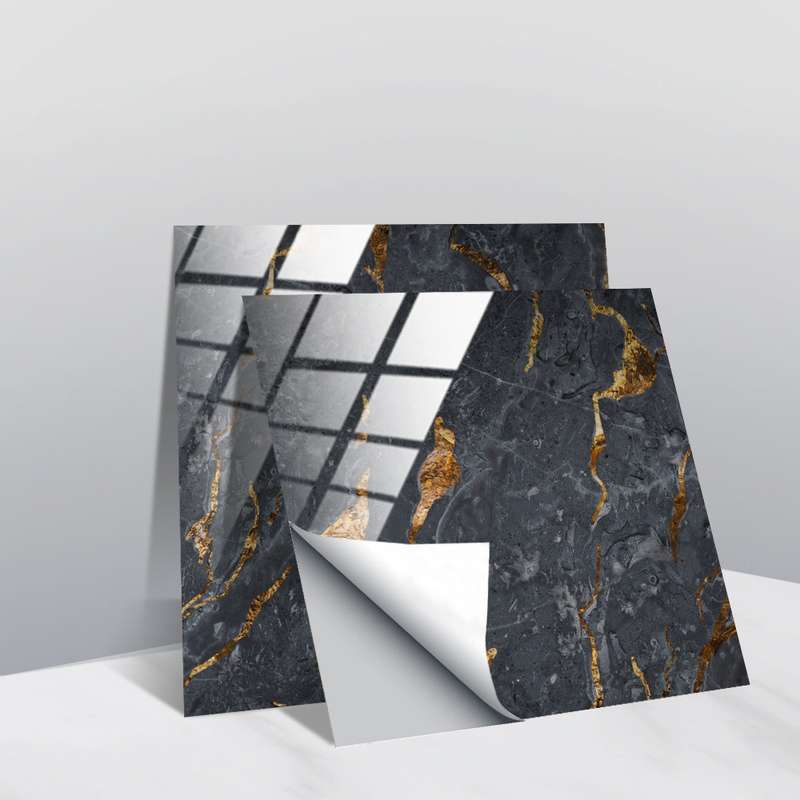 20 PCS 10cm PVC Crystal Covered Film Geometric Pattern Tile Wall Sticker(TS226)