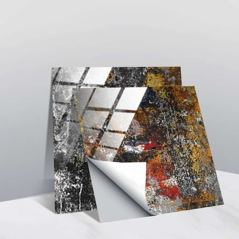 20 PCS 10cm PVC Crystal Covered Film Geometric Pattern Tile Wall Sticker(TS226)