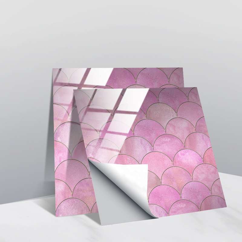 20 PCS 10cm PVC Crystal Covered Film Geometric Pattern Tile Wall Sticker(TS226)