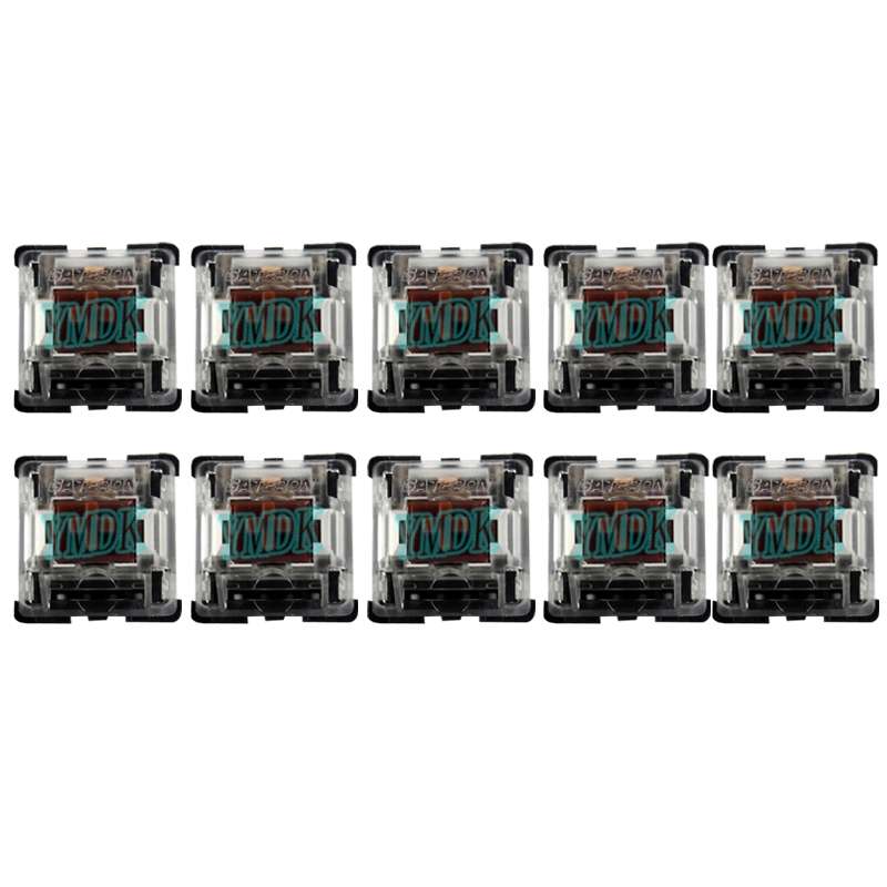 10 PCS Gateron G Shaft Black Bottom Transparent Shaft Cover Axis Switch, Style: G5 Foot (Tea Shaft)