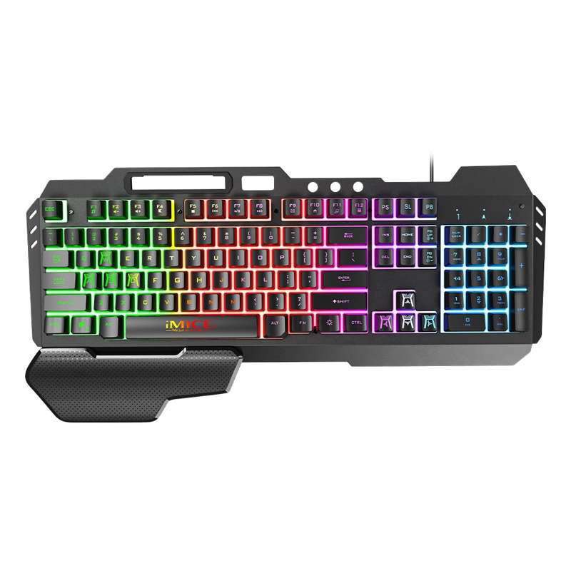IMICE GK-700 104 Keys Metal Backlit Gaming Wired Suspended Illuminated Keyboard With Hand Rest, Cab