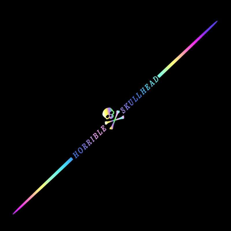 2pcs 60cm Colorful Laser Car Stickers Body Scratches Cover Car Stickers(Skeleton 9137D)
