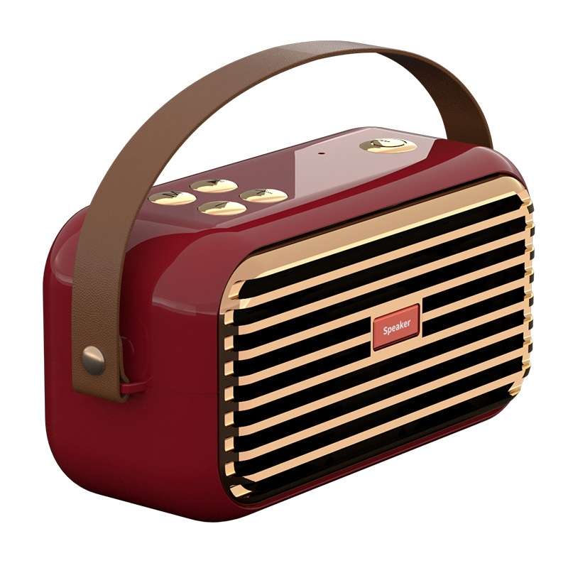 X7 Outdoor Portable Dual Speaker Wireless Bluetooth Retro Portable Speaker(Red)