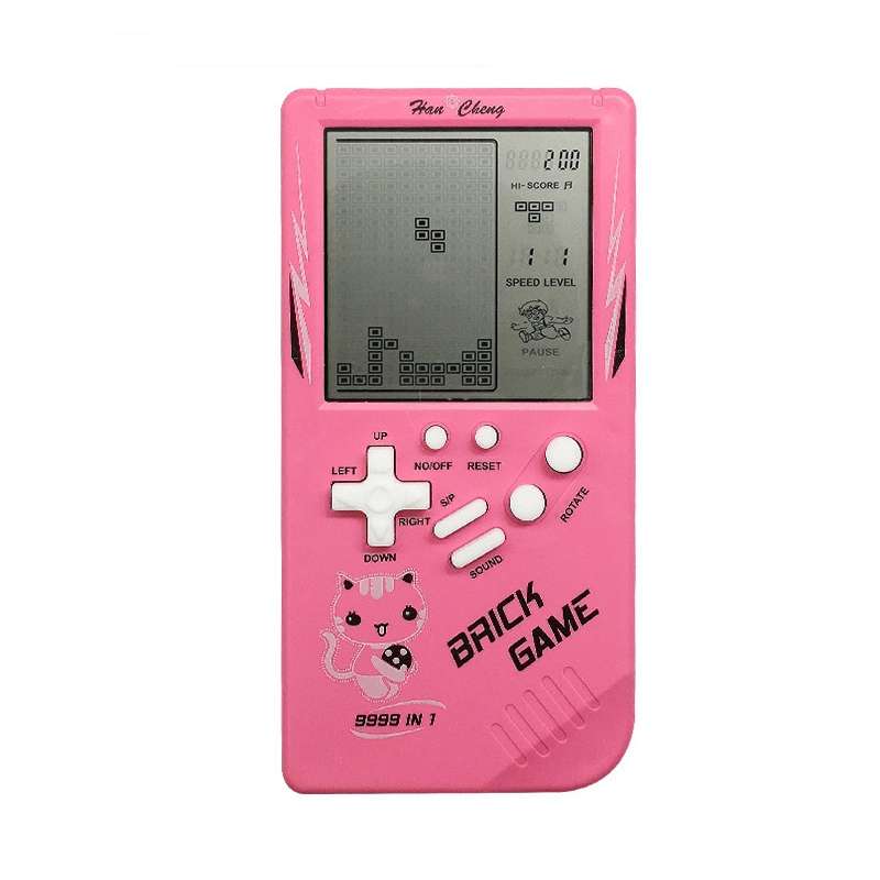 Large Screen Retro Children Handheld Game Console(Blue)