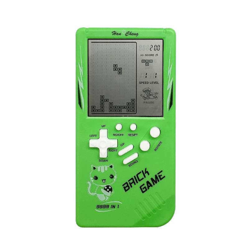 Large Screen Retro Children Handheld Game Console(Blue)