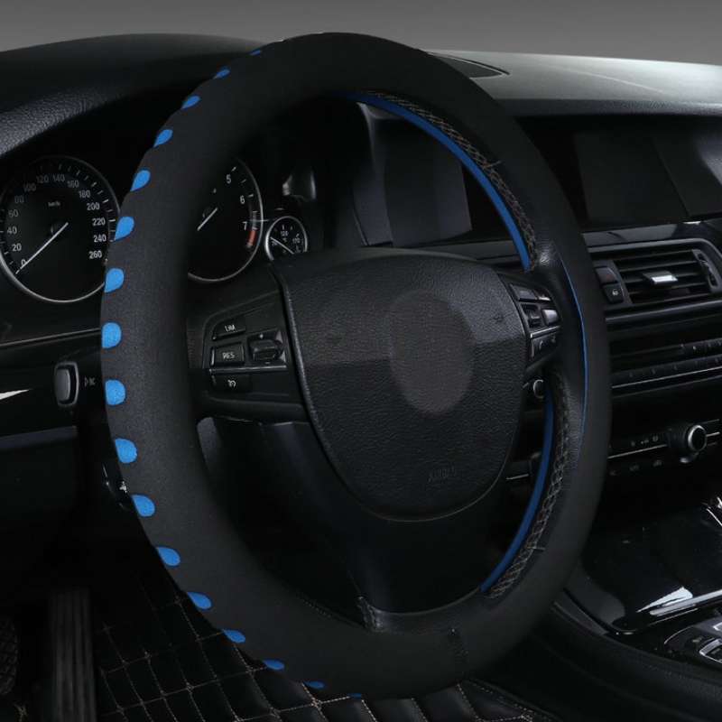 Sports Punched EVA Car Steering Wheel Cover, Size: 38cm(Red)