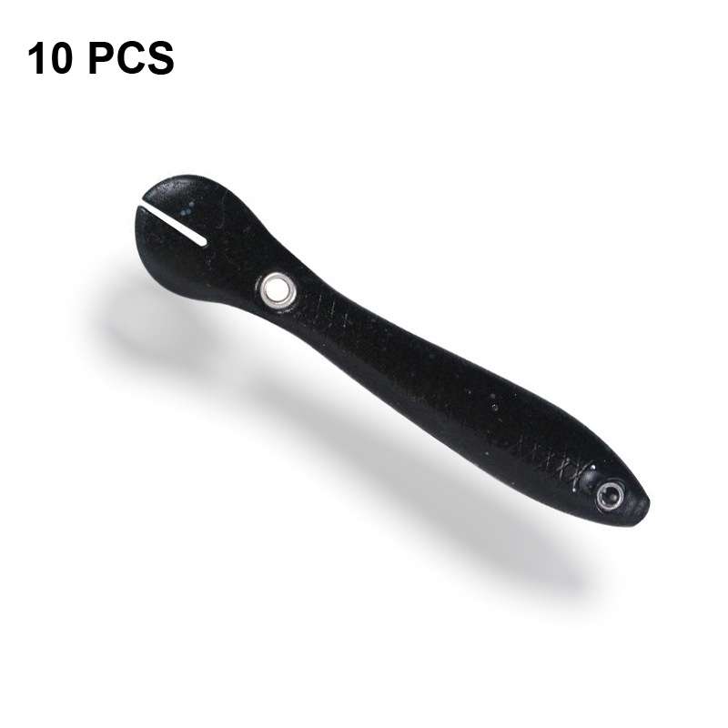 10 PCS Luya Bait Loach Bionic Bait Fishing Supplies, Specification: 6g / 10cm(Black)