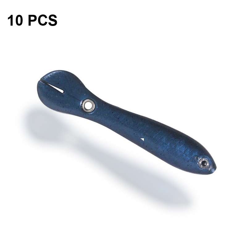 10 PCS Luya Bait Loach Bionic Bait Fishing Supplies, Specification: 6g / 10cm(Black)