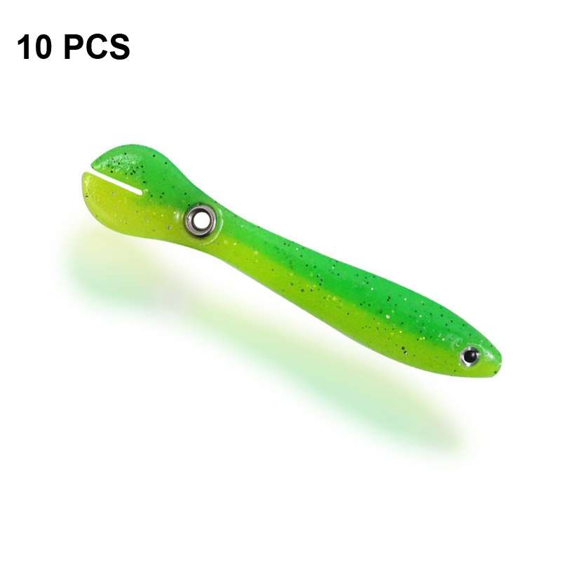 10 PCS Luya Bait Loach Bionic Bait Fishing Supplies, Specification: 6g / 10cm(Black)