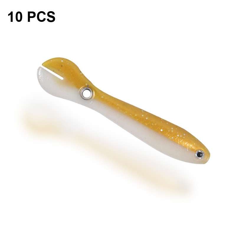 10 PCS Luya Bait Loach Bionic Bait Fishing Supplies, Specification: 6g / 10cm(Black)