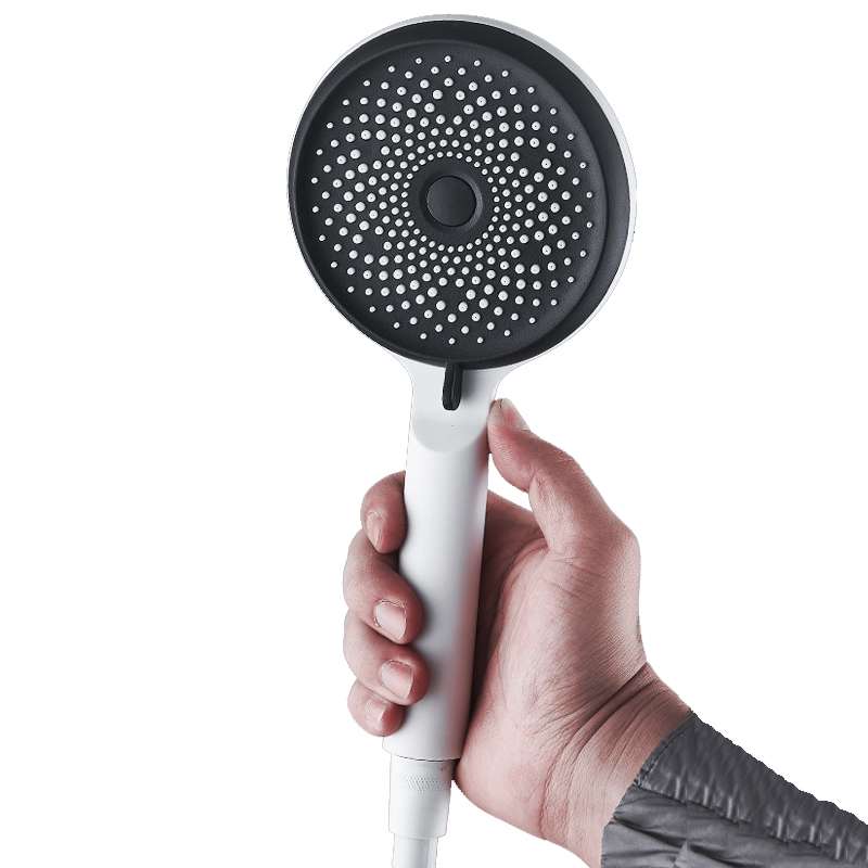 Home Handheld Silicone Supercharged Shower Nozzle, Style: White