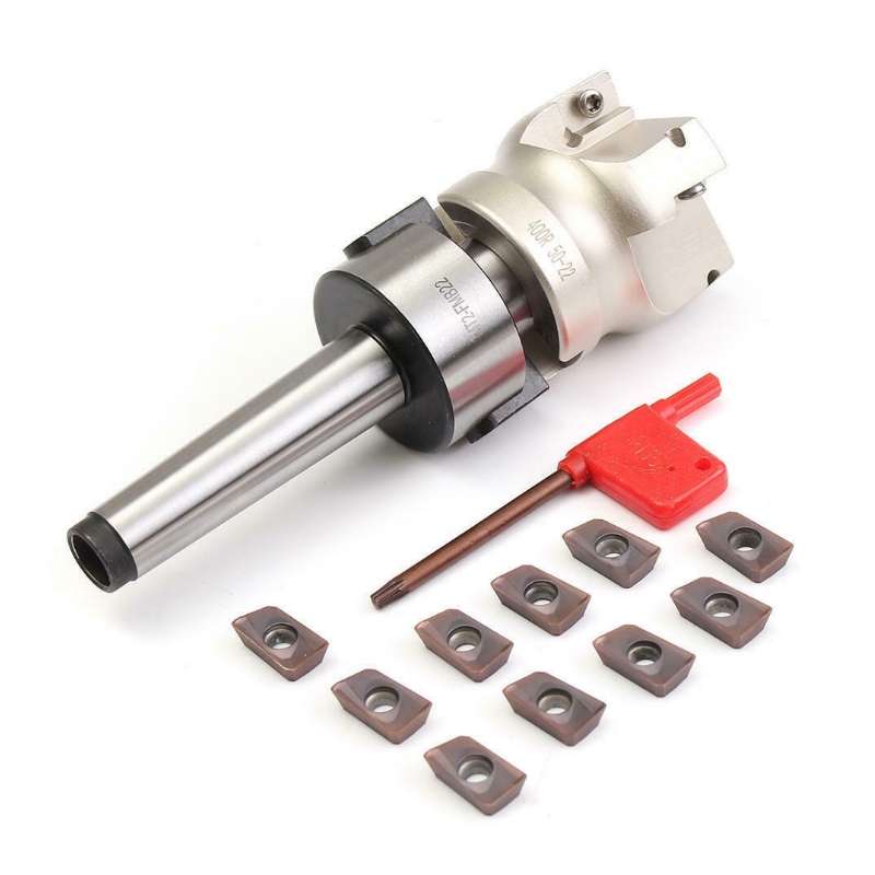 Milling Shank Cutter Blade Set(MT2-FMB22 Milling Tool Holder +50 Cutter + 10 Knives)