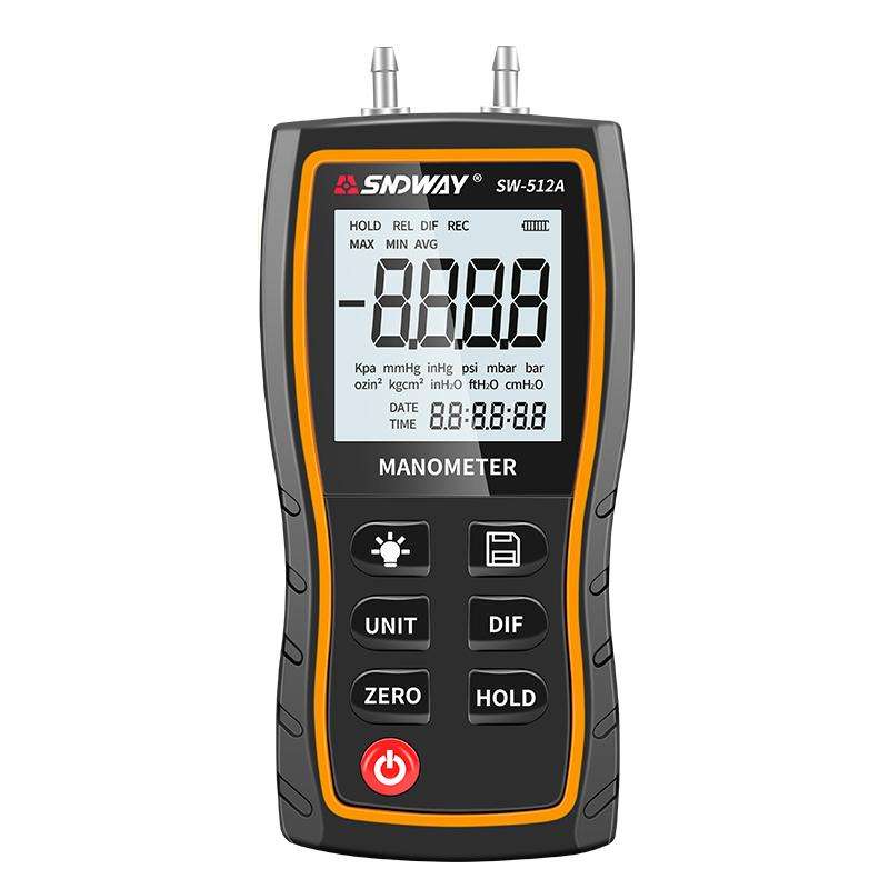 SNDWAY SW-512A Digital Handheld Differential Pressure Gauge Negative Pressure Tester