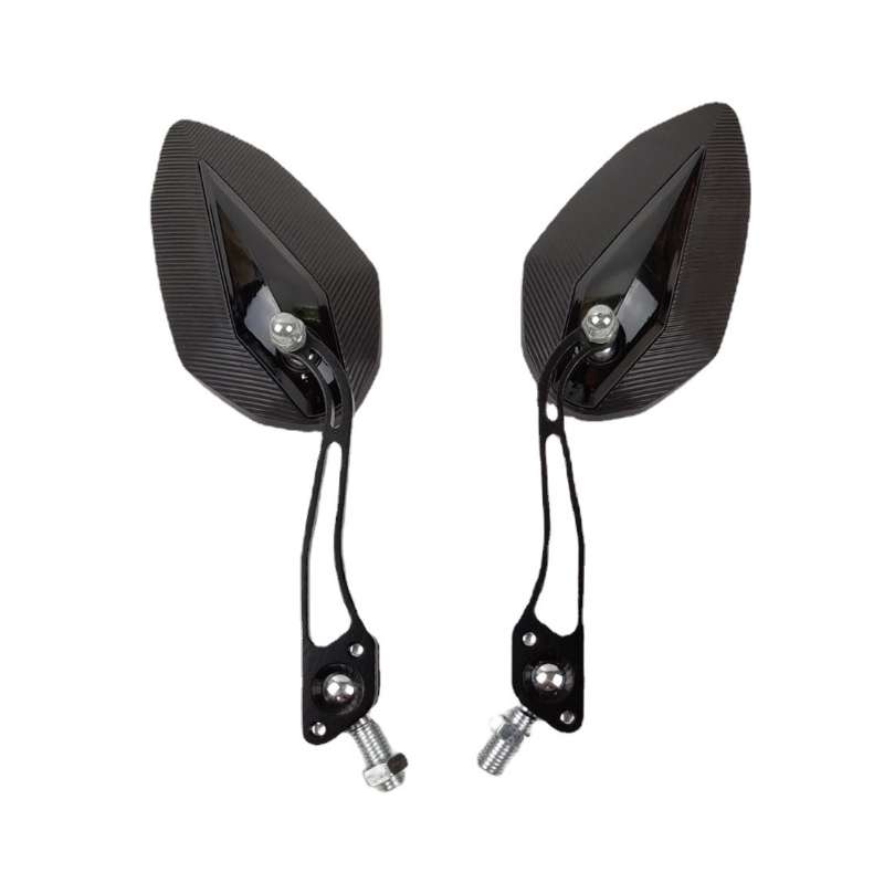 Aluminum Alloy Motorcycle Large-view Rearview Mirror Modification(Black)