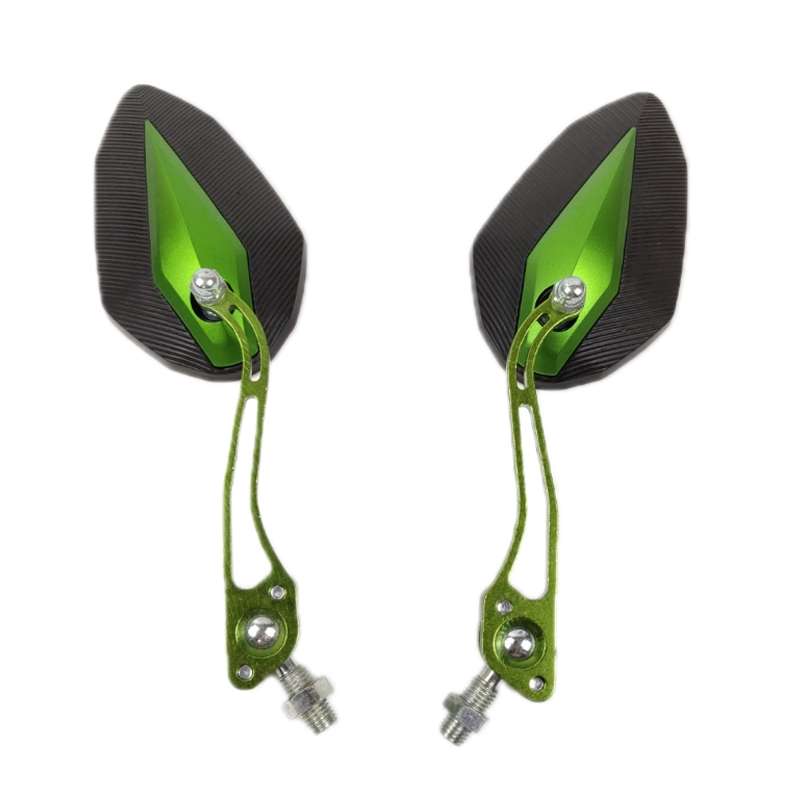 Aluminum Alloy Motorcycle Large-view Rearview Mirror Modification(Green)