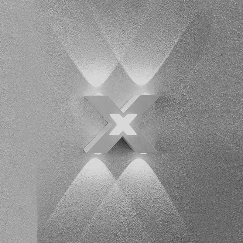 Bedroom Background Wall Lighting Outdoor Courtyard Waterproof Wall Lamp, Light color: White(Black)
