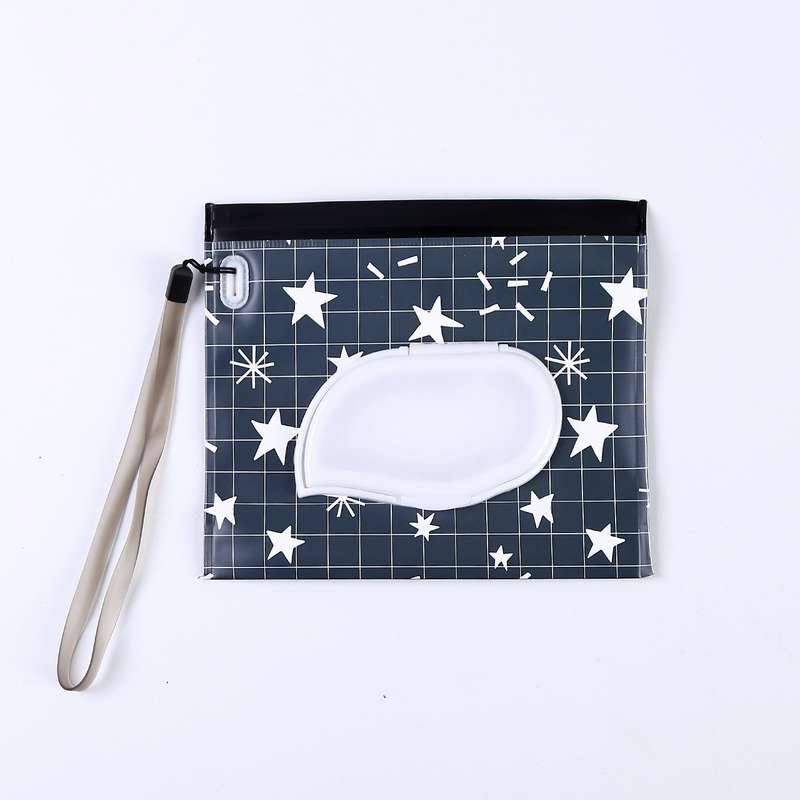 3 PCS Baby EVA Wet Wipes Bag Flip Removable Paper Towel Cosmetic Cotton Bag(Flowers)