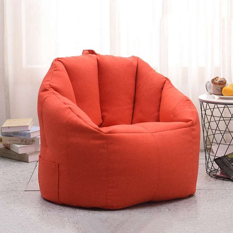 Cotton Lazy Sofa Removable And Washable Cloth Cover(Lemon Yellow)