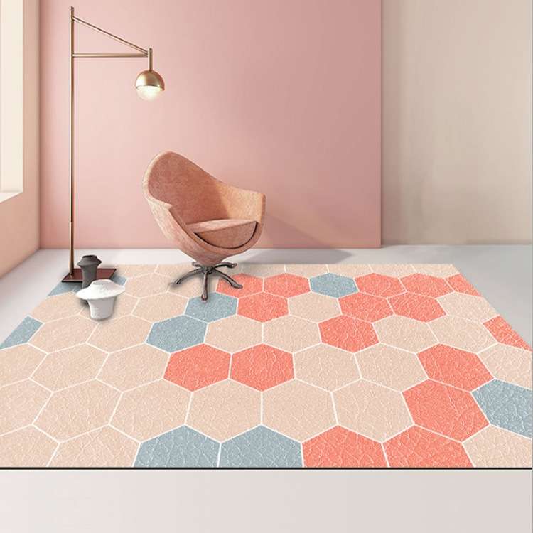 Modern Abstract Geometric Living Room Rug Coffee Table Cushion, Size: 120x160cm(01)