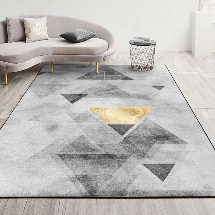 Modern Abstract Geometric Living Room Rug Coffee Table Cushion, Size: 120x160cm(01)