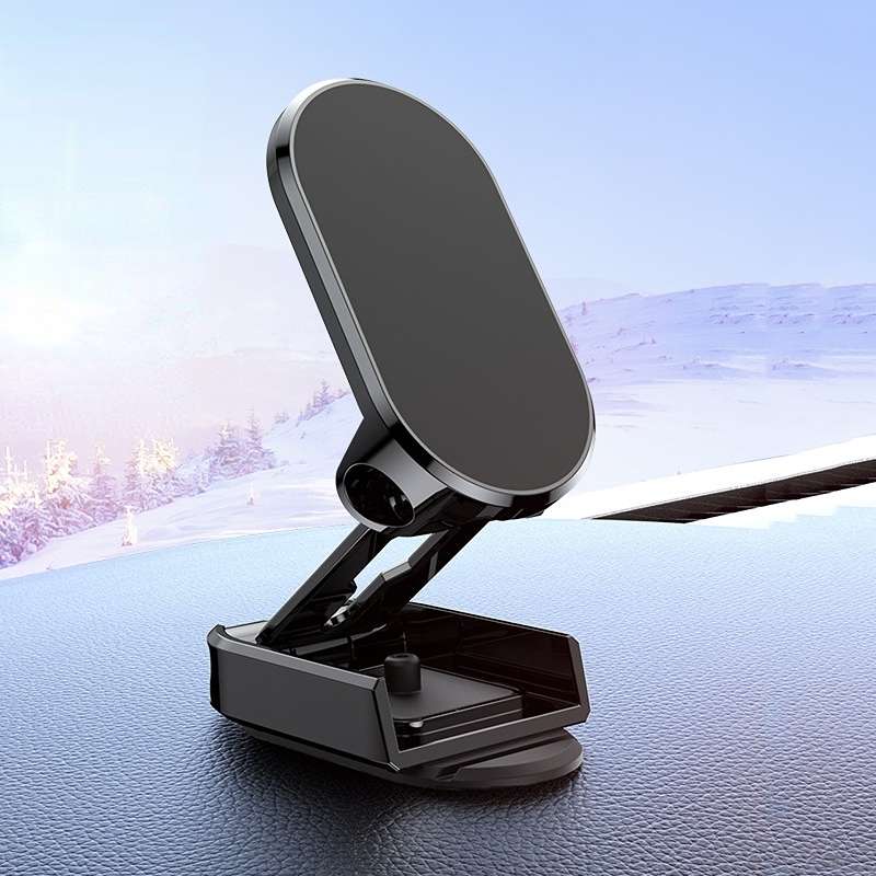 Vehicle Bracket Magnetic Navigation Bracket(Folding Silver)