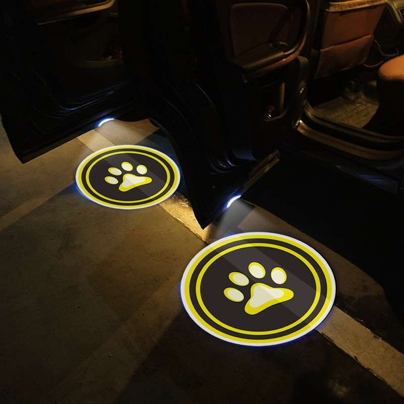 LED Infrared Induction Car Door Welcome Light Night Projection Ambient Light, Specification: Cat Cla