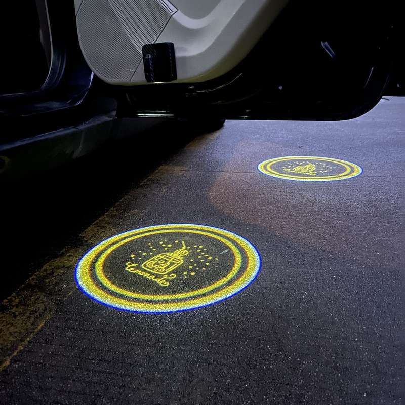 LED Infrared Induction Car Door Welcome Light Night Projection Ambient Light, Specification: Drink (