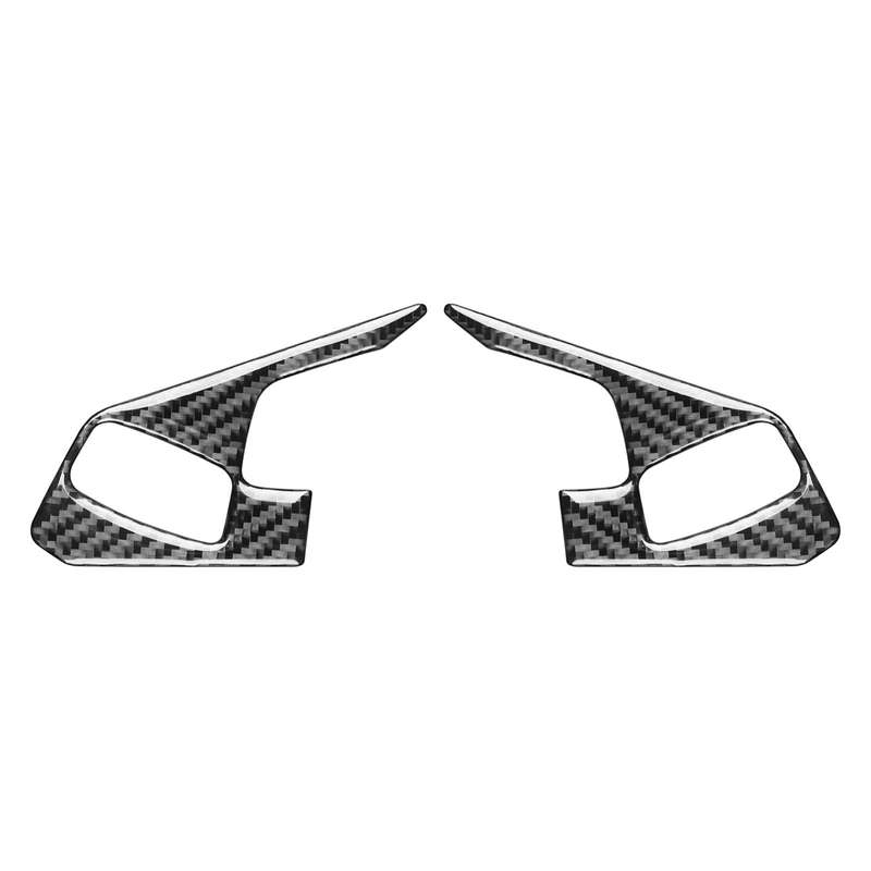 For Chevrolet Corvette C8 2pcs /Set Steering Wheel Button Frame Sticker(Black)