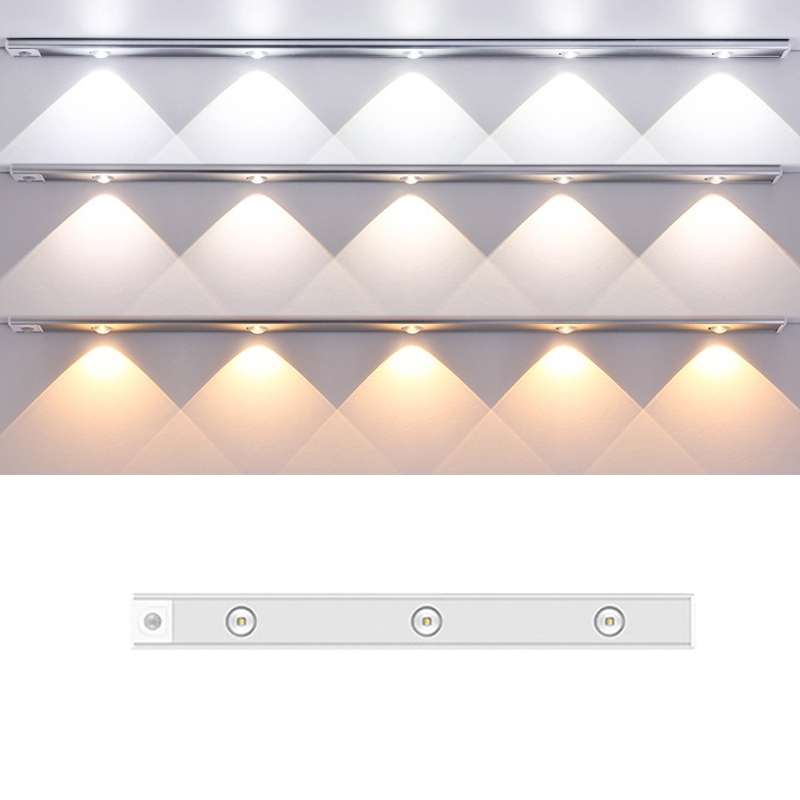 Ultra-thin Smart LED Human Body Sensor Light Bar, Length: 40cm(Piano Black)