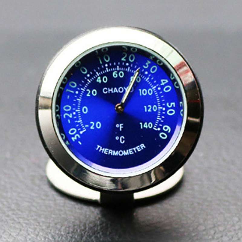 Night Light Car Thermometer Metal Ornaments(Black Thermometer)