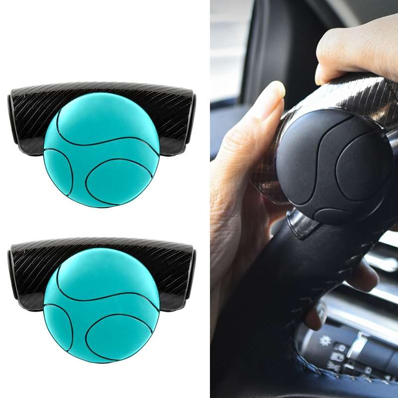 2PCS Automotive Silicone Bearing Steering Wheel Booster(Black)