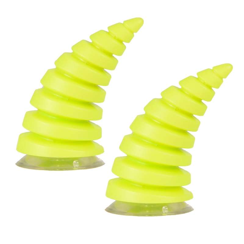2PCS Motorcycle Horn Sucker Helmet Decoration(Black)